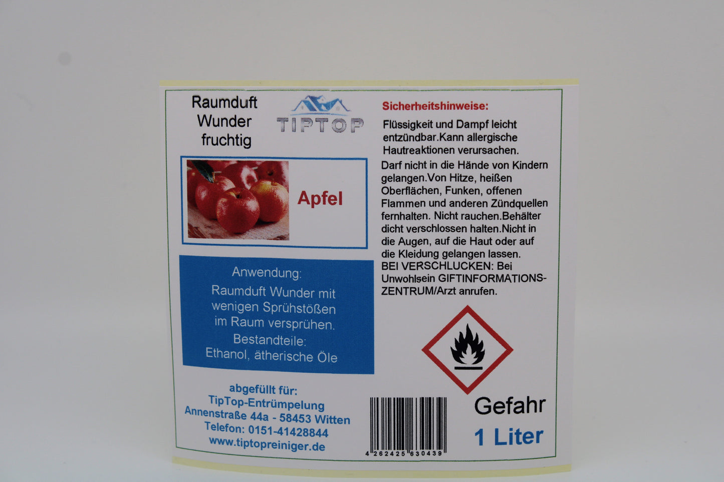 Raumduft - Wunder - 1 Liter- fruchtig - mehrere Duftnoten zur Auswahl