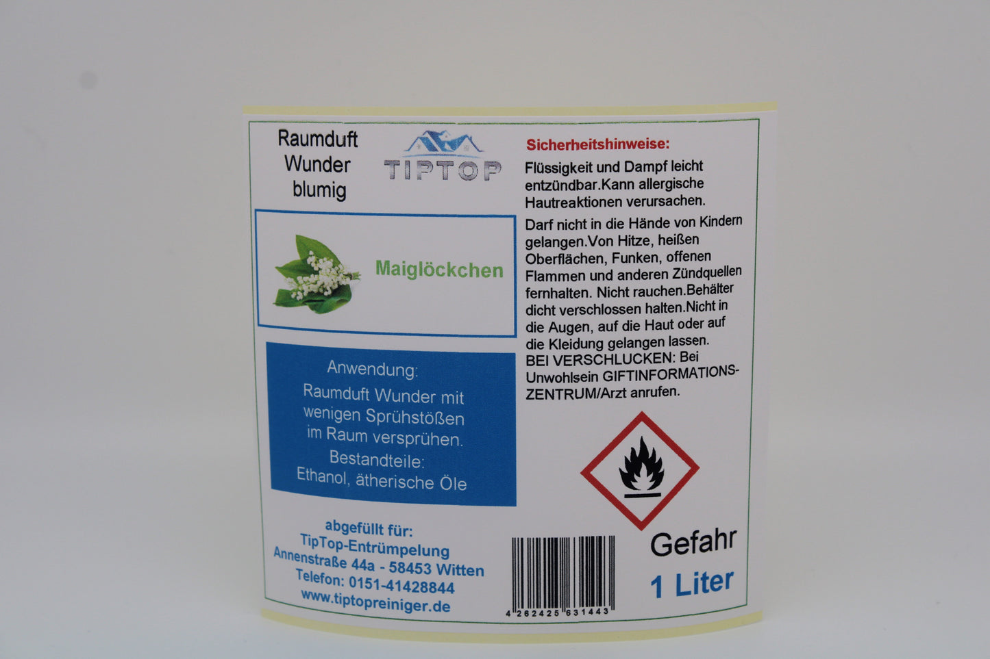 Raumduft-Wunder  - 1 Liter - blumig - mehrere Duftnoten zur Auswahl