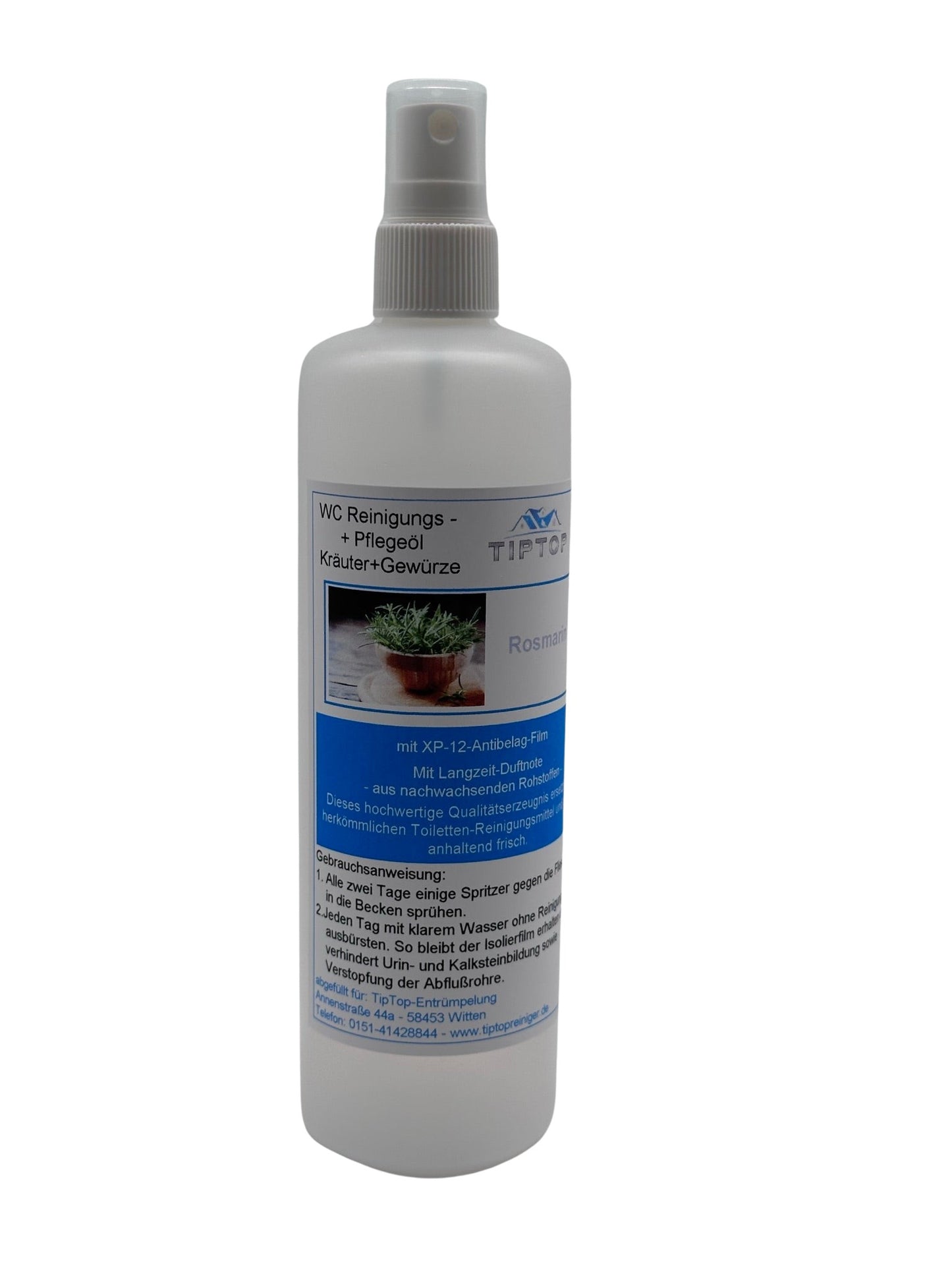 TIPTOP WC Reinigungs- und Pflegeöl - Kräuter und Gewürze -250 ml - mehrere Duftnoten zur Auswahl