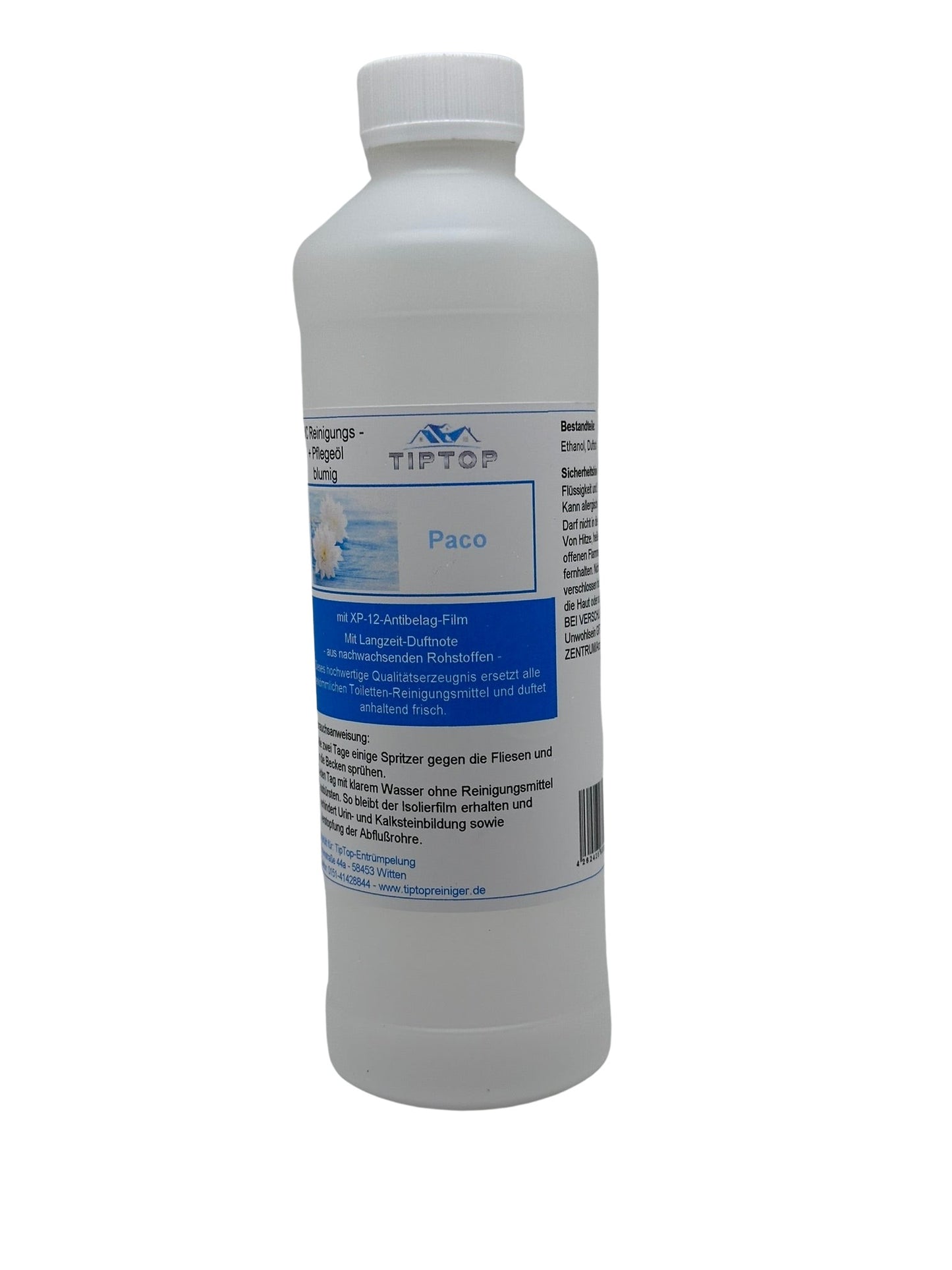 TIPTOP WC Reinigungs- und Pflegeöl - blumig -500 ml - mehrere Duftnoten zur Auswahl