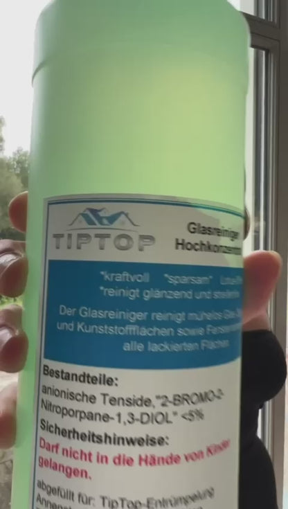 TIPTOP Glasreiniger Hochkonzentrat  500ml ergibt bis zu 200 Liter Glasreiniger