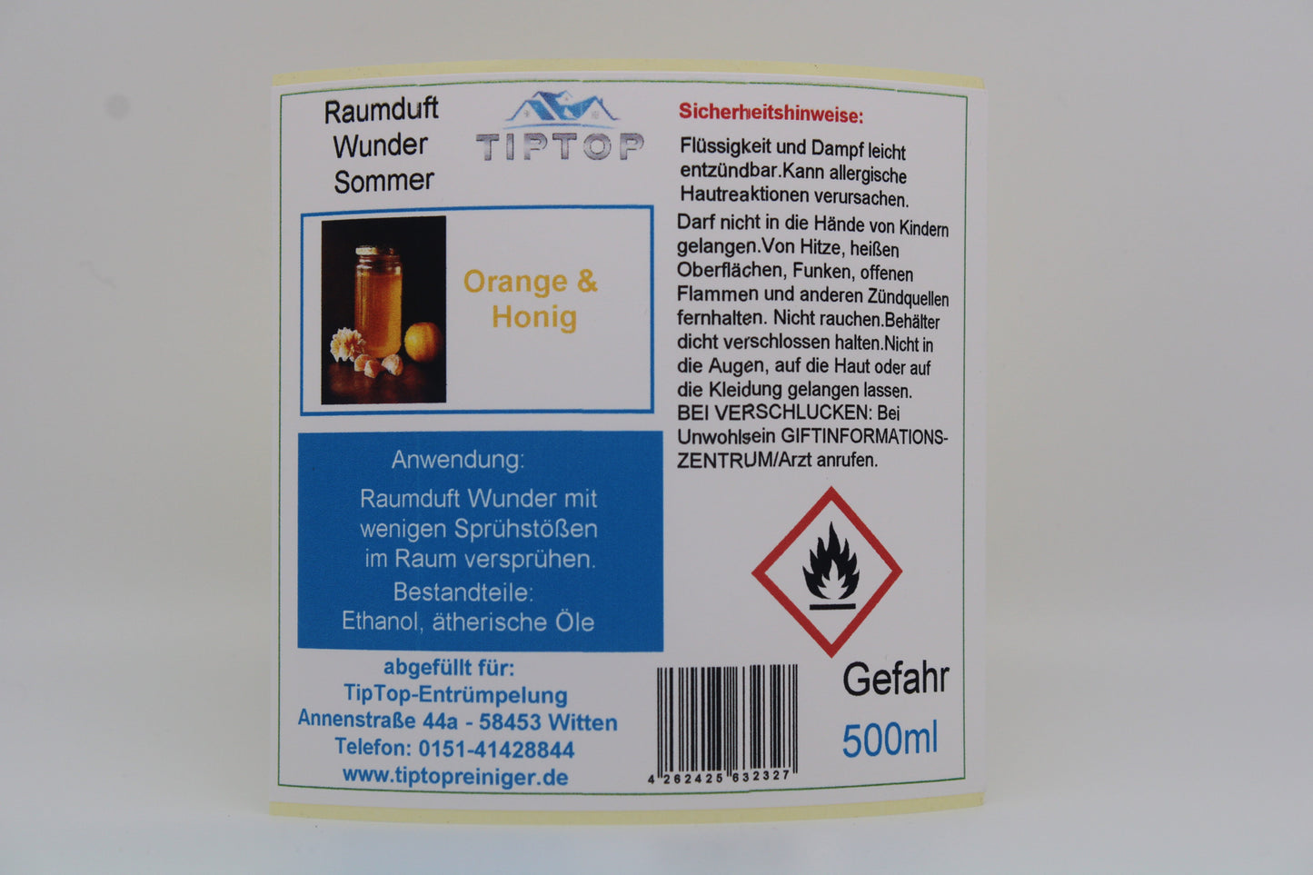Raumduft-Wunder -500 ml - Sommer - mehrere Duftnoten zur Auswahl