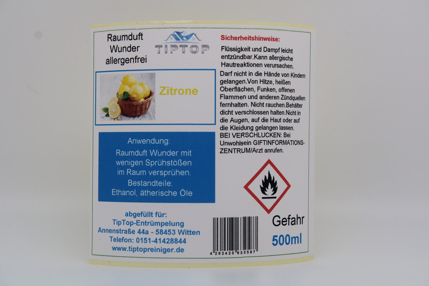 Raumduft-Wunder Allergenfrei - 500ml - mehrere Duftnoten zur Auswahl