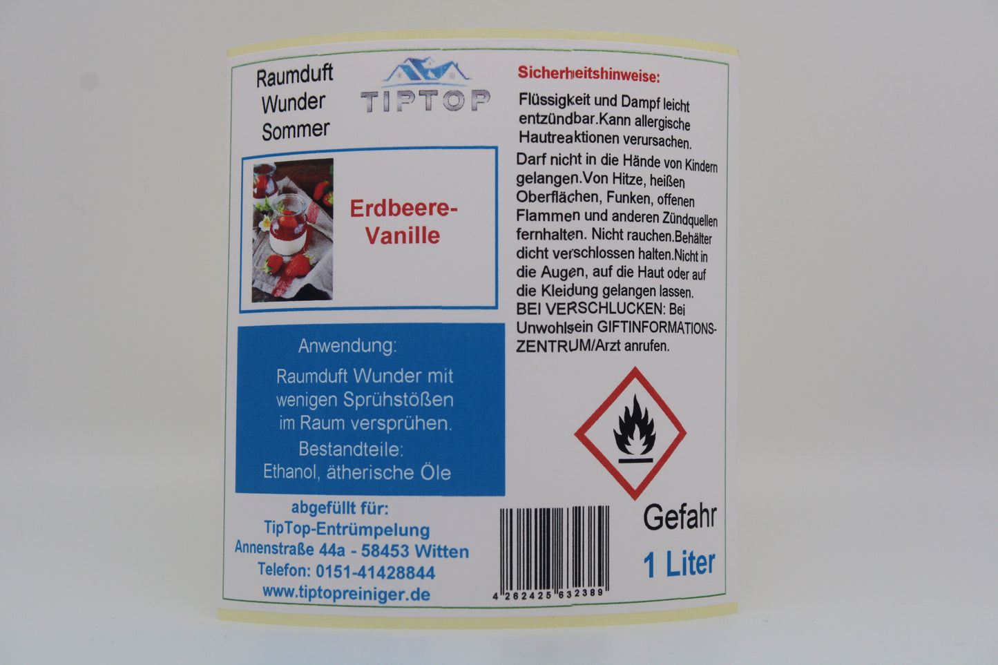 Raumduft-Wunder - 1 Liter - Sommer - mehrere Duftnoten zur Auswahl
