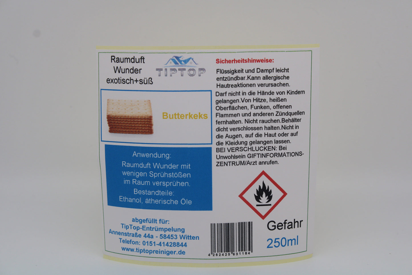 Raumduft-Wunder - 250ml - exotisch + süß - mehrere Duftnoten zur Auswahl