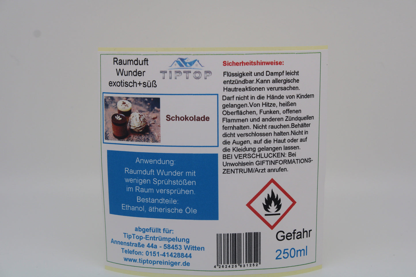 Raumduft-Wunder - 250ml - exotisch + süß - mehrere Duftnoten zur Auswahl